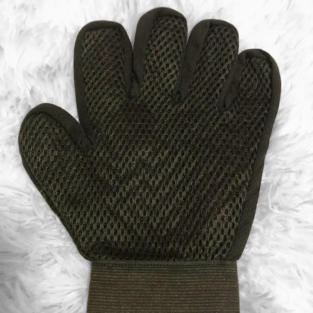 Light Blue Pet Groom and Massage Glove